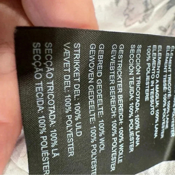 Club Monaco Woman’s Size XS Mixed Media Sweater Gray Floral Long Sleeve Wool - Picture 9 of 11